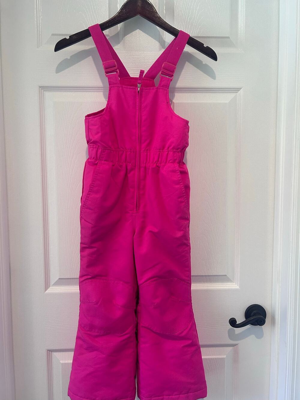 Faded Glory Girls Pink Insulated Snow Bib Overalls Ski Pants XS 4-5 Warm Winter